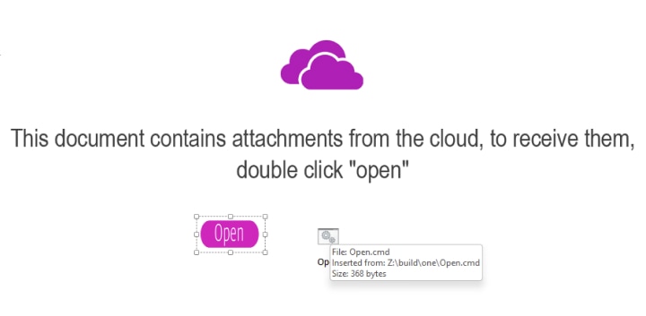 Figure 2. Displaying the hidden attachment 