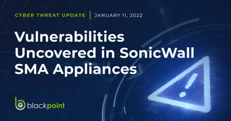 vulnerabilities uncovered in SonicWall SMA appliances