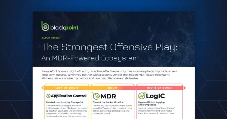 The Strongest Offensive Play: An MDR-Powered Ecosystem slick sheet