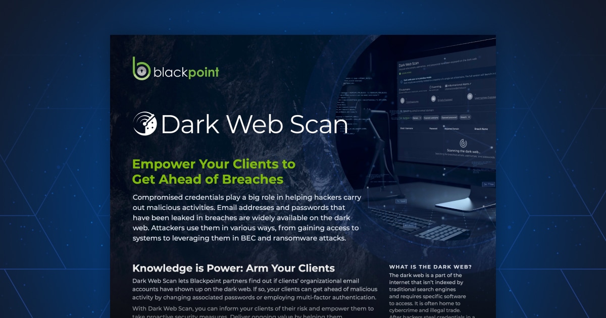 Dark Web Scan Blackpoint