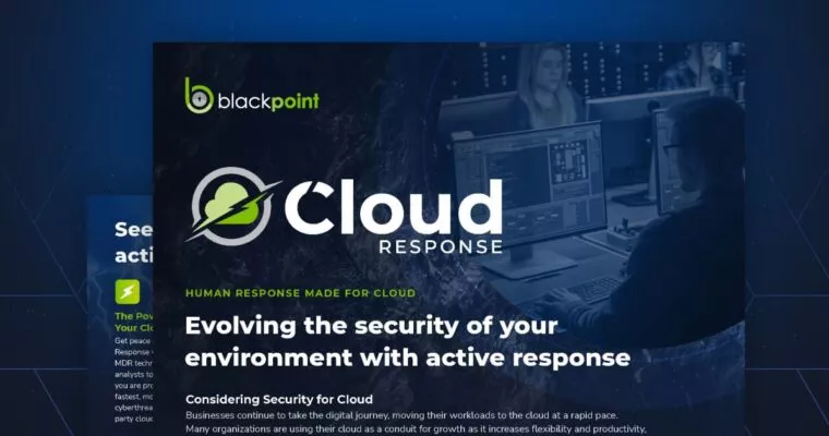Blackpoint Cloud Response slick sheet