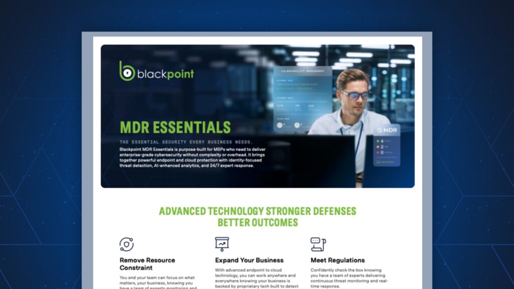 MDR Essentials – THE ESSENTIAL SECURITY EVERY BUSINESS NEEDS