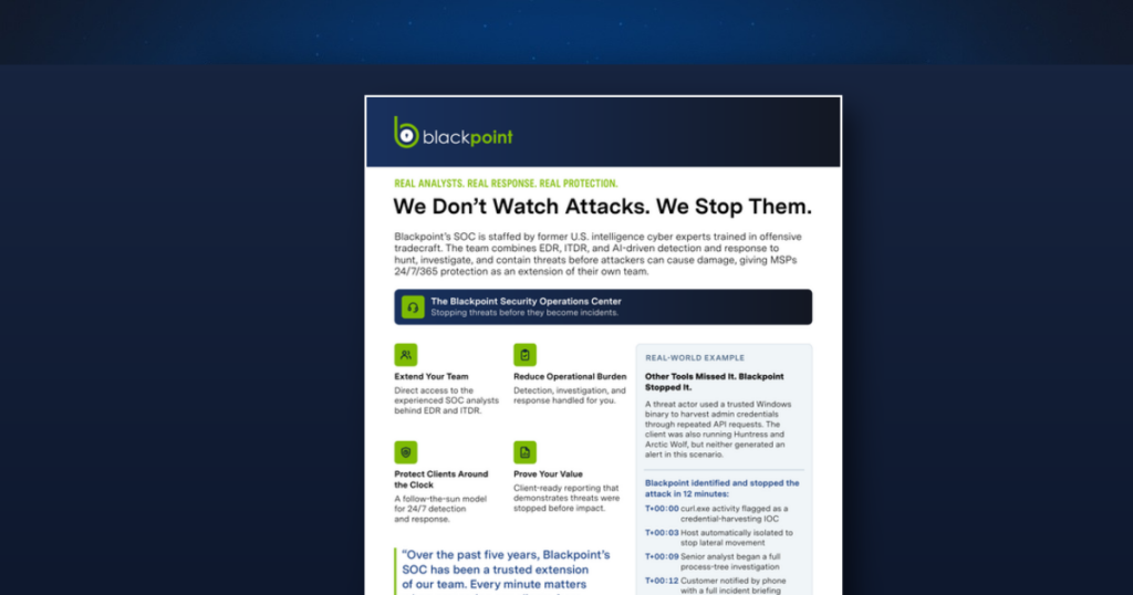 Blackpoint’s Security Operations Center